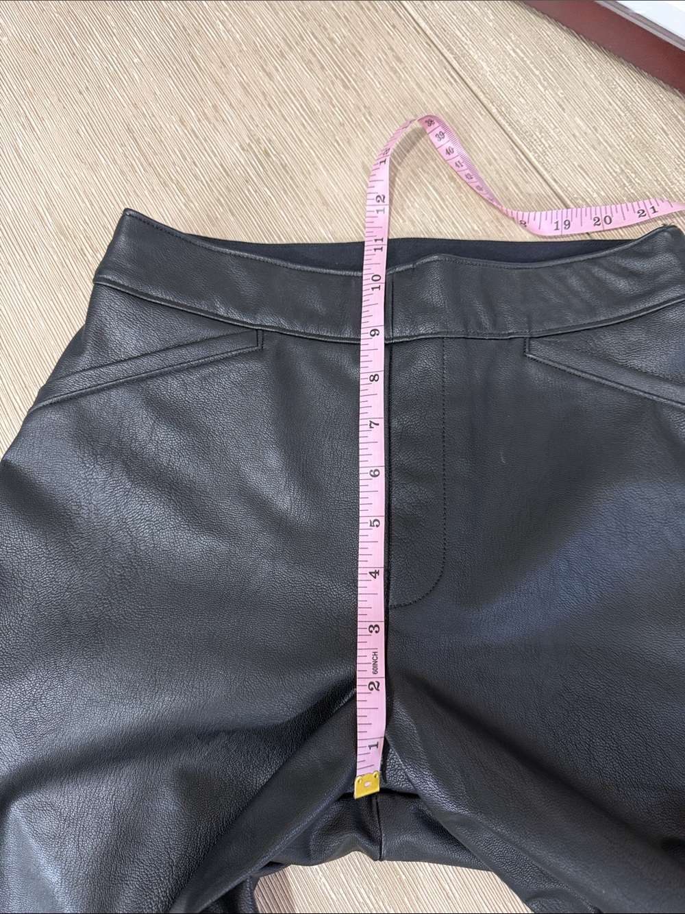 Spanx black faux leather flare pants S - Picture 6 of 11